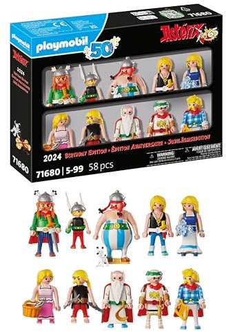 Playmobil 71680 Asterix figurset, jubileumsbox, exklusiv specialutgåva med 10 unika figurer, från 5 år