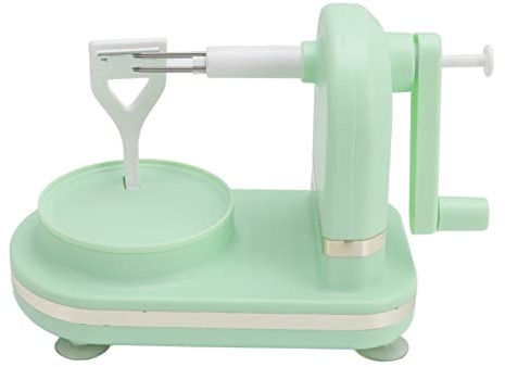 Cocoarm Pelador Manual de Manzanas y Frutas, Acero Inoxidable y PP, con Manivela Giratoria, Base Antideslizante