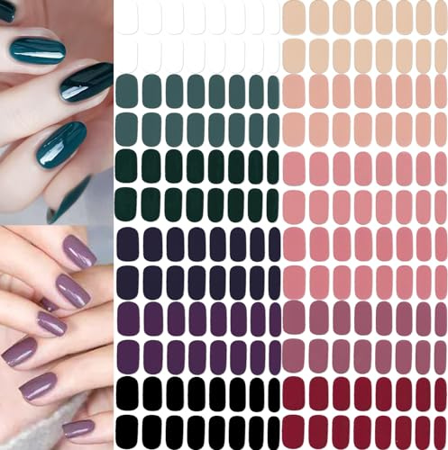 NAILDOKI Autocollant Ongle 3D Nail Stickers, Nail Art Auto-Adhésif Ongle Décalque Belle Mode Décoration pour Femmes Filles