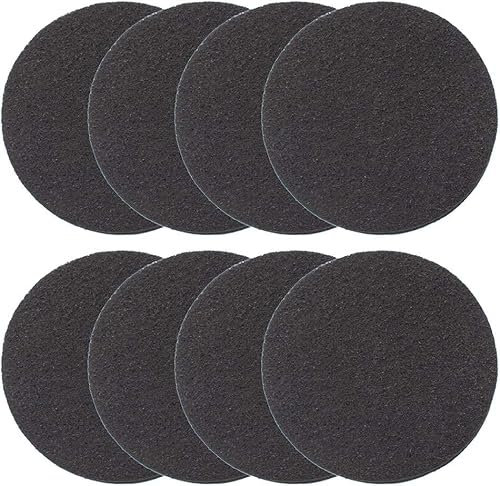 8Pcs Kitchen Compost Bin Filters, 14cm Charcoal Round Activated Charcoal Filter Replacement Compost Pail Charcoal Filters for Countertop Bins Filter Replacement, 5 mm Thick