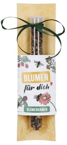 GILDE 1x Blumensamen im Reagenzglas als Geschenk oder Mitbringsel (Blumen für Dich- 53780)