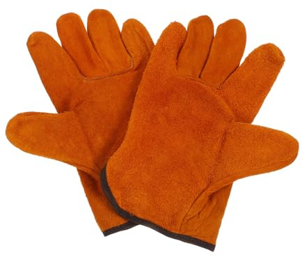 HOMSFOU 1 Paire de Soudure Court Cuir Résistants Chaleur pour Hommes et Femmes Protection Complète pour Travaux de Construction et Maintenance