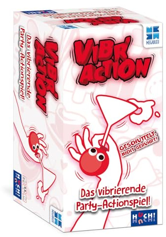 MEGABLEU, VIBRACTION – Gesellschaftsspiel, Lustiges Vibrationsspiel für großen Spaß mit Freunden, Unterhaltsame Herausforderungen und Aufgaben, Für 2–20 Spieler ab 14 Jahren
