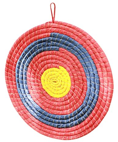 BESPORTBLE Runde Vollring Trainingsplatte Bogenschießen Strohzielscheibe 50cm Durchmesser Strohmaterial Tragbar Für Outdoor Bogenschützen Kinder Freizeit
