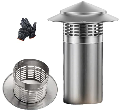 Générique Chapeau De Cheminée INOX 304 160/300mm Chapeau De Pluie De Toit Couvercle De Cheminée Hotte D'aération Chapeaux De Cheminée，résistante Intempéries(300mm)