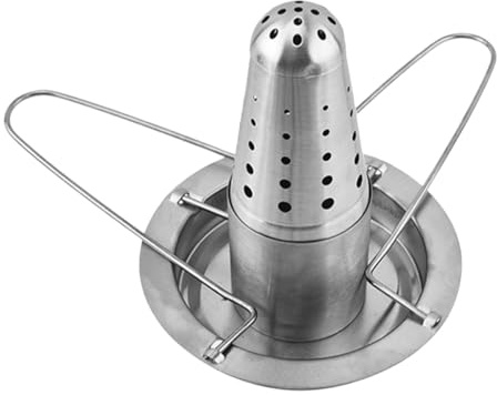 Anneome Edelstahl Hähnchenbräter Grillrost mit Abnehmbarem Tablett Leichter BBQ Hähnchenhalter für Outdoor Grill Backofen