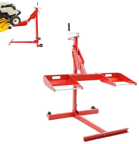 HUOMMGS Rasentraktor Heber 340KG/204KG Upgrade Rasenmäher Traktor Heber mit 0–25cm/103,8–126,3cm Einstellbarer Radstand 76cm Hubhöhe Aufsitzrasenmäher Lift Rasenmäherheber Rasentraktorheber (204KG)