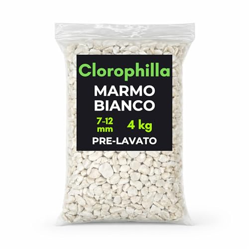 Ghiaia Bianca Decorativa 7–12 mm Pre-lavata – Sassolini per Vasi e Giardino – Ideale per Drenaggio e Decoro – Pietra Naturale – 1,8 kg - 4 kg - 8 kg -16 kg- 22 kg (BIANCO 4 KG)