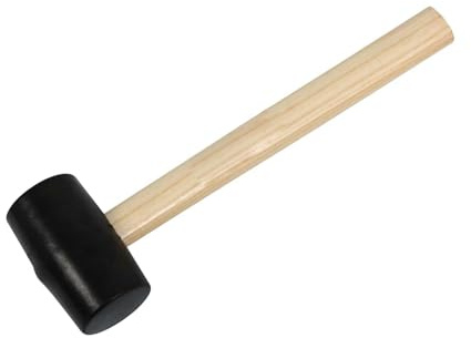 SDMAX Rubber Hammer, Heavy-Duty Mallet, Durable Forged Rubber Head, Long Wooden Handle, Perfect for Framing, Pulling Boards, Setting Sheetrock, Stripping Linoleum Flooring (300g)