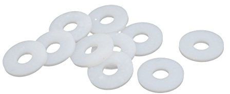 sourcing map 10Stk 18x6x2mm PTFE Flache Unterlegscheibe Weiß | Flansch Dichtungsring