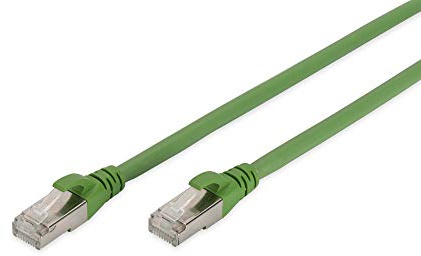 DIGITUS Câble LAN Cat 6A – 20 m – gaine extérieure en PUR – blindé S/FTP | Résistant à l'huile et aux UV – 10 Gbit/s – PoE++ – Compatible Cat 7 et Cat 6 – Câble réseau RJ45 – Vert