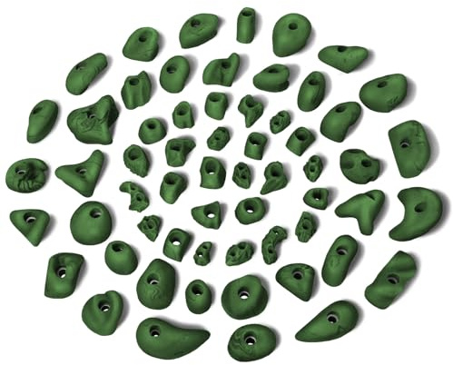 ALPIDEX 60 Klettergriffe | Kletterfläche 4-8 m² | Griffe Größen L, M, S, XS | Starterset | Klettersteine | Klettergriffset