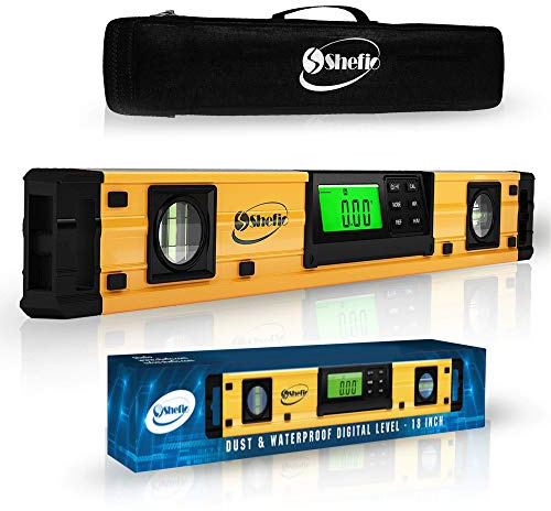 Shefio Digital Level - 18 Inch Torpedo Smart Level- Magnetic, Protractor