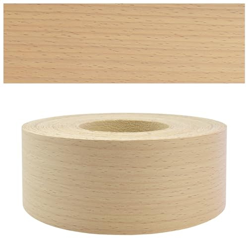 Mprofi MT® - Moldura Adhesiva y Madera Cinta de Canto Haya | 45mm x 5m | Cantos Para Madera | Protector Bordes para Estanterías, Muebles y Paneles | Canto Termoadhesivo Duradero | Espesor 0,50mm