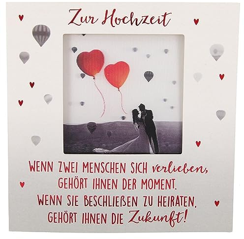 Depesche 11130-045 3D Klapp-Karte mit Musik und Licht, Glückwunsch-Karte zur Hochzeit, ca. 15,5 x 15,5 cm groß, Hochzeits-Karte inkl. passendem Umschlag, innen und außen bedruckt