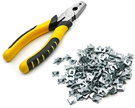 MACGOAL Wire Cage Buckle Clips and Pliers Chicken Bird Rabbit Cage Building Tools