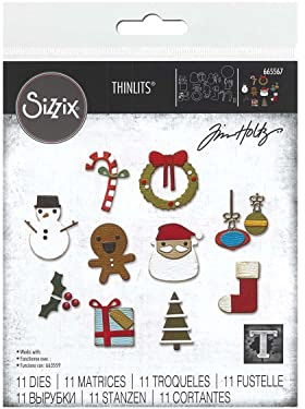 Set di fustelle Sizzix Christmas Thinlits Christmas Minis di Tim Holtz