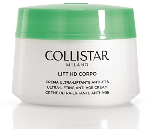 Collistar Lift HD-kropp, ultralyft anti-aging kroppskräm, ger ljusstyrka, särskilt lämplig för insidan av armar och ben samt för knän och dekolletage 400 ml