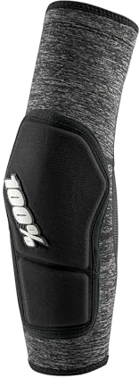 100% PROTECCIONES Unisex-Erwachsene Mehrfarbig (Ridecamp Elbow Guards Heather Grey/Black) -M Ellenbogenschützer, Schwarz, ESTANDAR