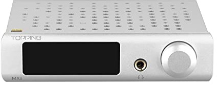 Topping MX5 Amplificatore in classe D NFCA XMOS Bluetooth aptX HD 2x55W 4Ω 32bit 384kHz DSD256 (Argento)