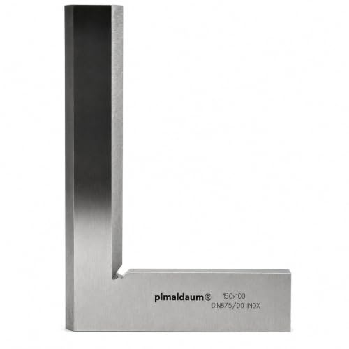 PIMALDAUM® Anschlagwinkel 90°-Haarwinkel, Edelstahl, 150x100 mm | Präzisionswinkel nach DIN 875/00 in Edelstahl 4Cr13