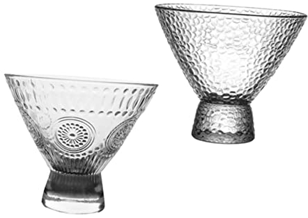 GLEAVI 2 Uds Copa De Helado Copas De Champán Copas De Martini Contenedor Transparente Tazas De Pudín Transparente Postre Aperitivo Taza Tiramisú Taza Para Beber Taza De Bebida Vaso De 250ml