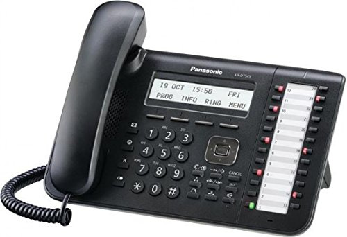 Panasonic KX-DT543UK-B 24 Key 3 Line Backlit Display Handset (Black) (Renewed)