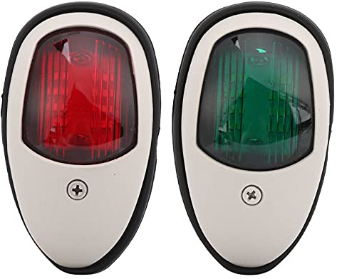 Boat Navigation Light 2Pcs Down LED Marine Boat Anchor Lights 10‑30V IP65 Waterproof Signal Light All Round 360 Degree Red Green LED Navigation Warning Navigation Lights for Marine Boat Yacht