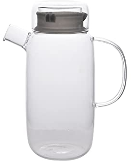 GRFIT Wasserkaraffe 50,7 oz Hohe Borosilikatglaskrugkrug mit Deckel Hochtemperaturresistent kalt Wasserkanne Juce Pot Teekanne Geschenk for Freunde Neues Zuhause Wasserkrug