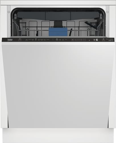 Beko BDIN38440 - Lavastoviglie da incasso, 60 cm, completamente integrato, per 14 soffitti su misura, 3 lavelli, 5 temperature, velocità+, asciugatura SteamGloss, CornerIntense, TrayWash