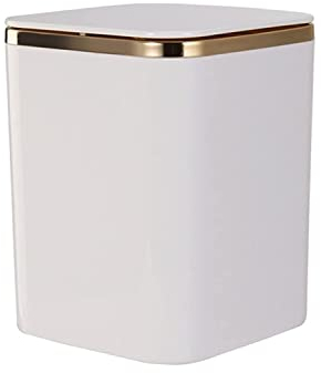 DOUKI Poubelle Poubelle de bureau poubelle magnifique poubelle de nettoyage baril corbeille à papier murale avec couvercle pour bureau de vanité de salle de bain pour ordinateur de bureau