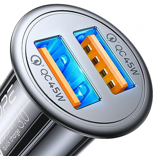 Cargador Doble USB Plata para mechero de Coche - Carga rápida y eficiente