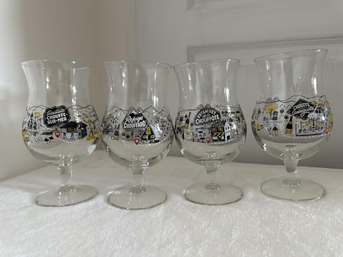 Générique Verre à bière (lot de 4) en verre, BIERE CHOUFFE 33 CL - LOT DE 4 VERRES - NEUF // SERIE LIMITEE JUILLET 2024 // RARE !!!!!!!!