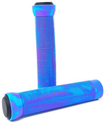 Team Dogz Fahrradlenkergriffe, rutschfeste weiche Gummi Fahrradgriffe Wasserdicht für MTB BMX Fahrrad Rennrad Mountainbike Mehrfarbig Regenbogen (1 Paar) (Lila & Blau)