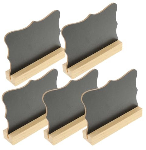 Parliky 5stücke Doppel-seitige Kleine Tafel Mit Abwischbarer Kreidetafel Nachrichtentafel Kreidetafelschild Mini-kreidetafelschilder Kreidetafelanhänger Tisch-kreidetafel Mit Ständer