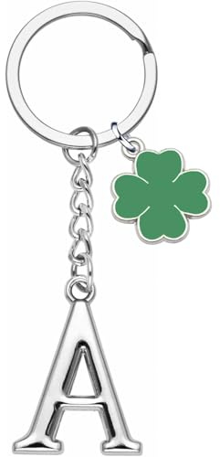 YJYJZX Porte-clés à Lettre Initiale A-Z 26 - Pendentif en Argent - Cadeau pour Femme, Homme, Amis, Soeurs, Anniversaire