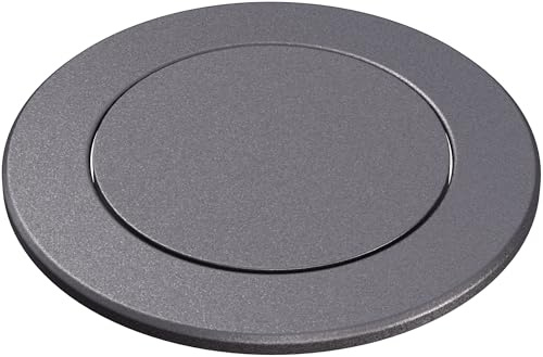 BLANCO PushControl schwarz | Der flache Exzenter passend zu allen Spülen mit InFino Ablaufsystem | Einfache Push-Bedienung | Leichte Reinigung | Erforderlicher Bohrdurchmesser: 35 mm