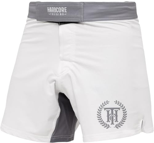Hardcore Training Shorts MMA Boxning Herr Kampsport Neocamp BJJ Grappling Fitness Muay Thai Kickboxing No Gi (DE/NL/SE/PL, Alfa, XL, Regelbunden, Regelbunden, White)