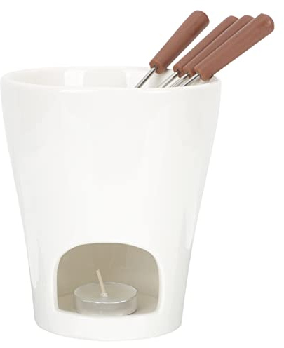 Cabilock Chauffe-beurre Et Caquelon à Fondue Céramique Chauffe-fromage Et Caquelon à Fondue Au Chocolat Compact Et Facile à Nettoyer