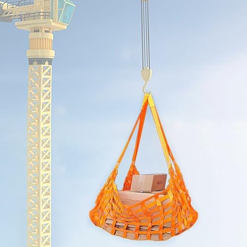 3m/9.8ft Lifting Basket for Hoist Cargo Net, Safety Lifting Net Straps, Cargo Lifting Nets, Strong Load-Bearing Tear-Resistant, for Farms, Warehouse, Dock Loading and Unloading(Load 4000kg/8818lbs)