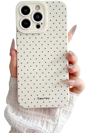 ZOEVEES for iPhone 13 Mini Case, Cute Polka Dot Design for Girls Women Soft TPU Camera Lens Protective Cover Compatible with iPhone 13 Mini, White