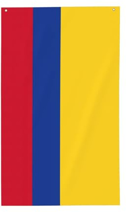 Bandera decorativa de jardín con estampado de bandera de Colombia, poliéster, impresión viva, lista para vacaciones y fiestas