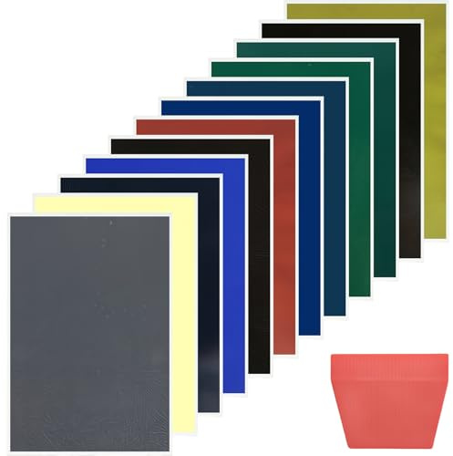 BAIFULAI Carta colorata per incisione laser, 12 pezzi, 39 x 27 cm, incisione laser con raschietto, carta colorata, per vetro, cristallo, ceramica, pietra acrilica