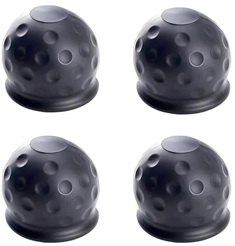 4 Stück Anhängerkupplung Abdeckung, Schwarz Abdeckkappe Anhängerkupplung Universal, Innenmaß 5,5cm, Höhe 6cm, PVC Schutz für Anhänger, LKW, PKW, RV