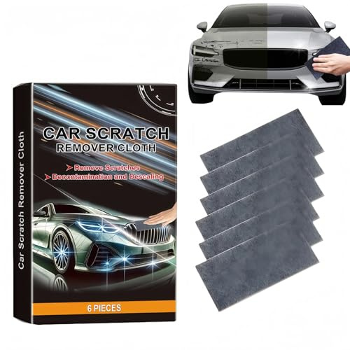 Yujinpu 6 Pack Nano Sparkle Cloth Car Scratch Remover Set,Easily Repair Paint Scratches and Water Spots,Car Scr/atch Repair Kit,For All Kinds of Vehicle Models,Nano Sparkle Cleaning Cloth