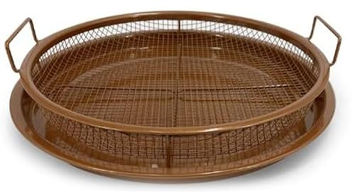 Vilgftyiet Kit per barbecue rotondo in acciaio inox, griglia di cottura per campeggio all'aperto e barbecue in cortile, 33 cm, nero