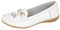 Jo & Joe Ladies Leather Loafer Shoes Plimsole Pumps Womens Flat Shoes White Size UK 6 EU 39