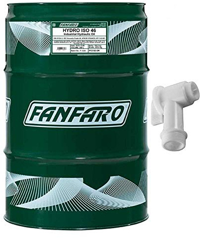 208 Liter FANFARO FF Hydro ISO 46 Hydrauliköl inkl. Auslaufhahn DIN 51524-2