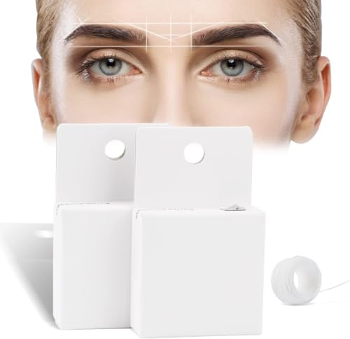 Senbaler 2 Stücke Augenbrauen Schnur Vorgefaerbter Faden Microblading | Brow Mapping String für das Semipermanente Tätowieren von Augenbrauen