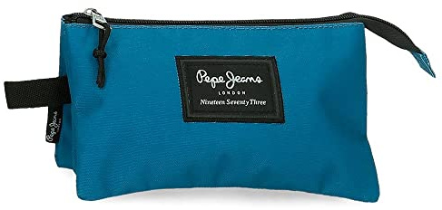 Pepe Jeans Aris Estuche Triple Azul 22x12x5 cms Poliéster